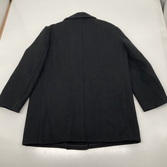 Vtg 80s Cooper Black 100% Wool Peacoat Sz XL Exclusive From Labor Mgt Co… - Picture 7 of 10